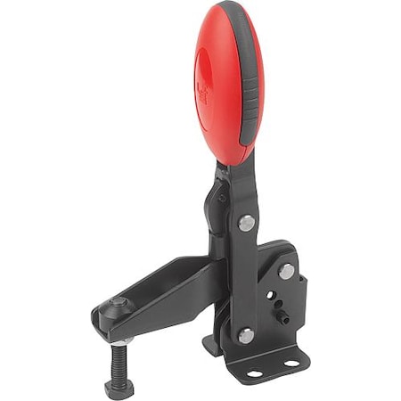 Kipp Vertical Toggle Clamps with flat foot and adjustable clamping spindle K0662.012003